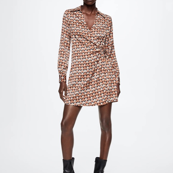 Mango wrap dress size M (us 6) - Picture 3 of 6